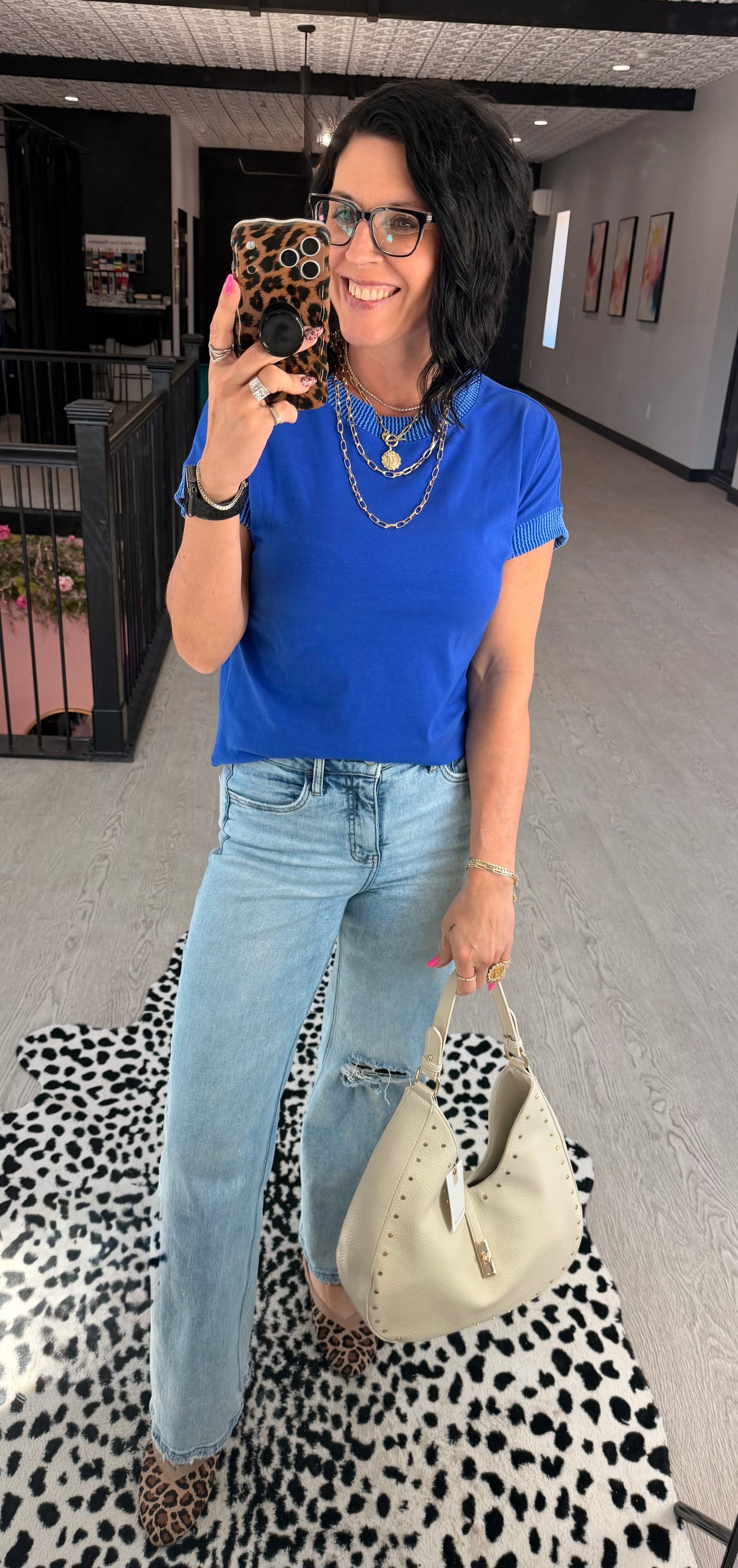 Casual Rib Trim Top