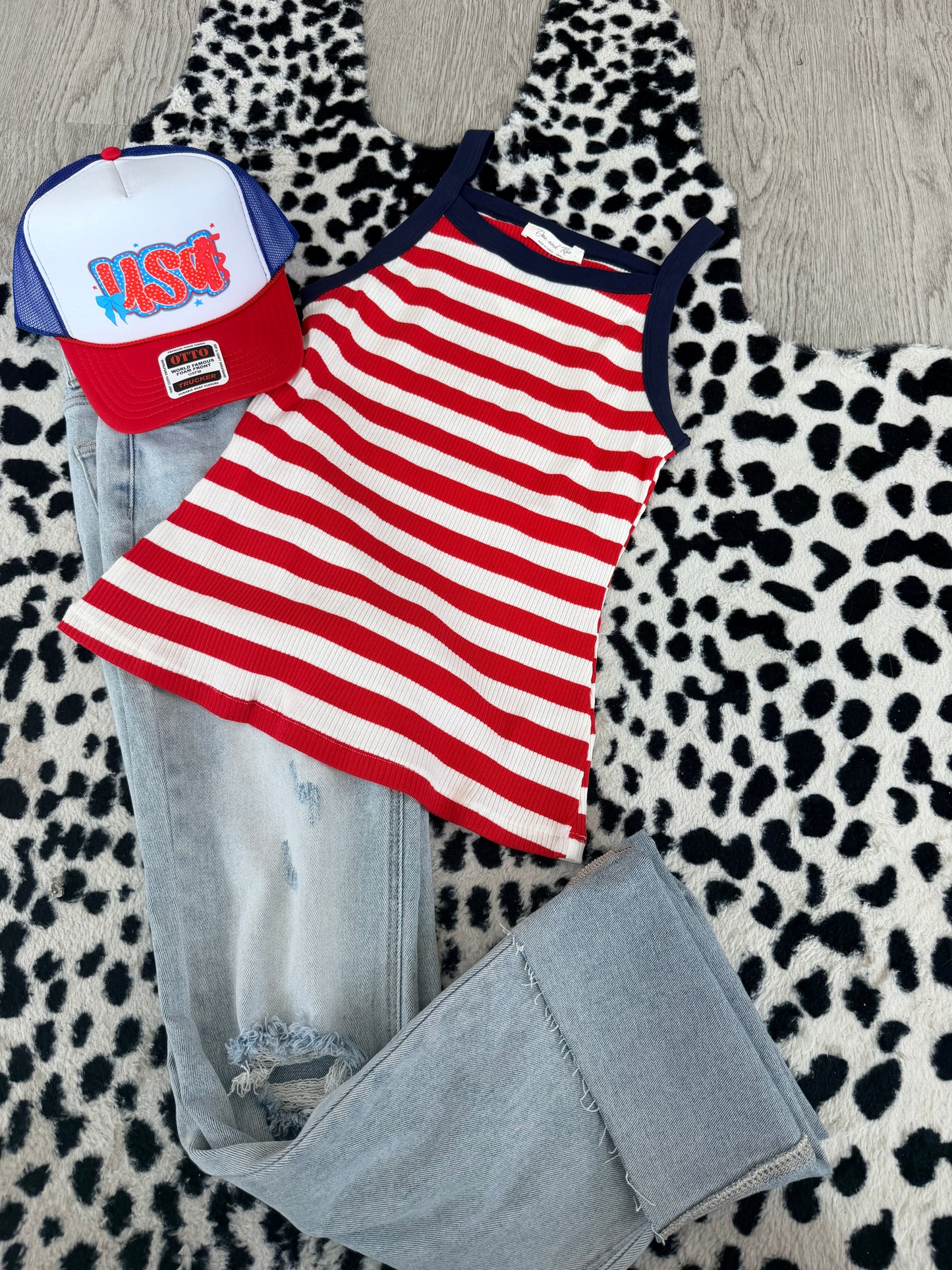4th Of July Striped Tank