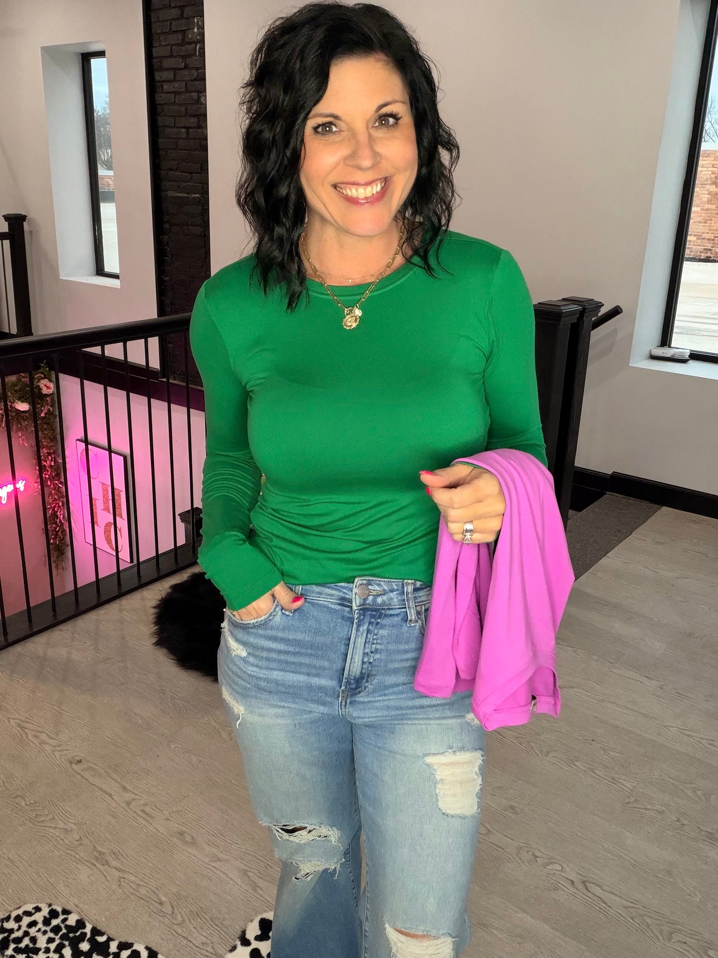 Microfiber Buttery Layering Tops