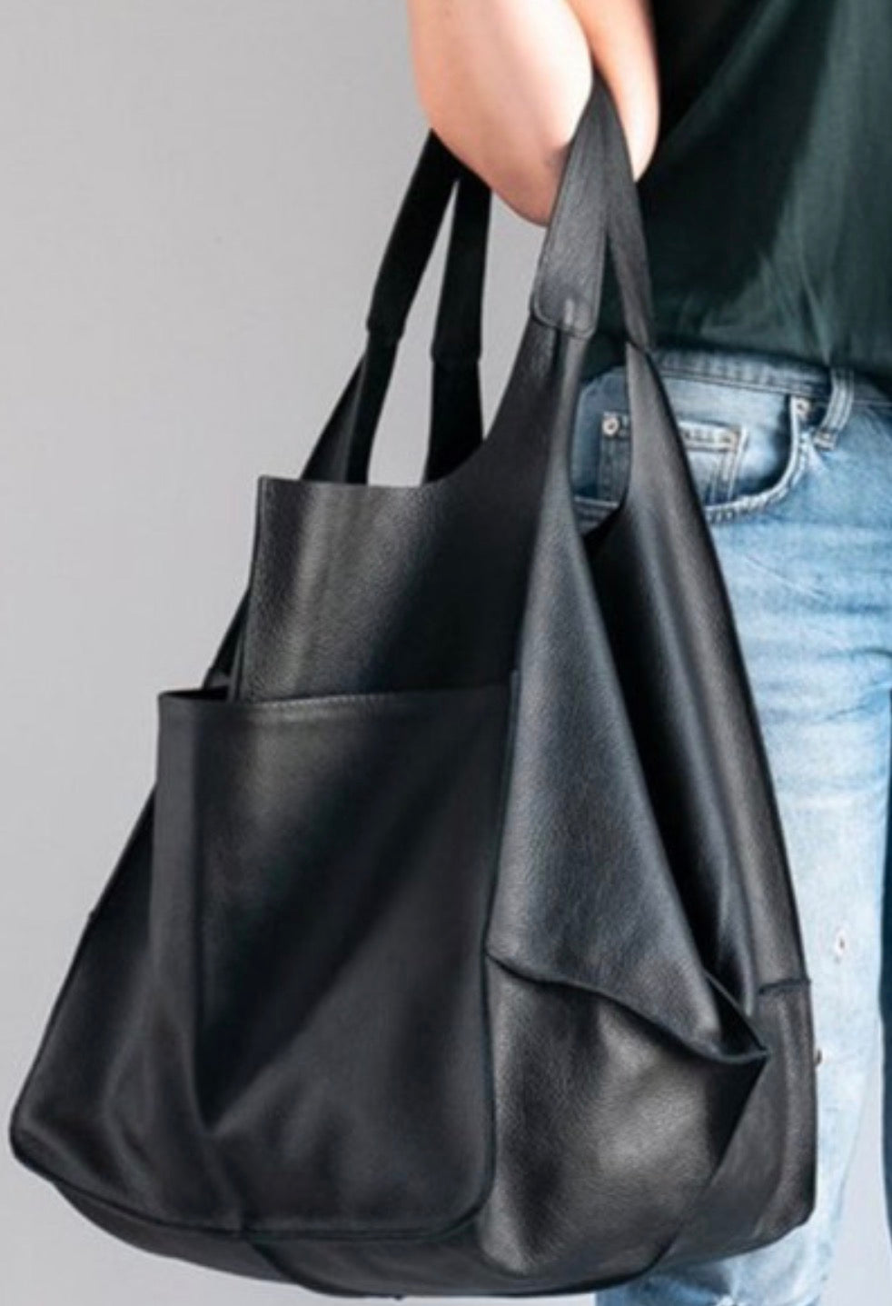 Oversized Vegan Leather Bag