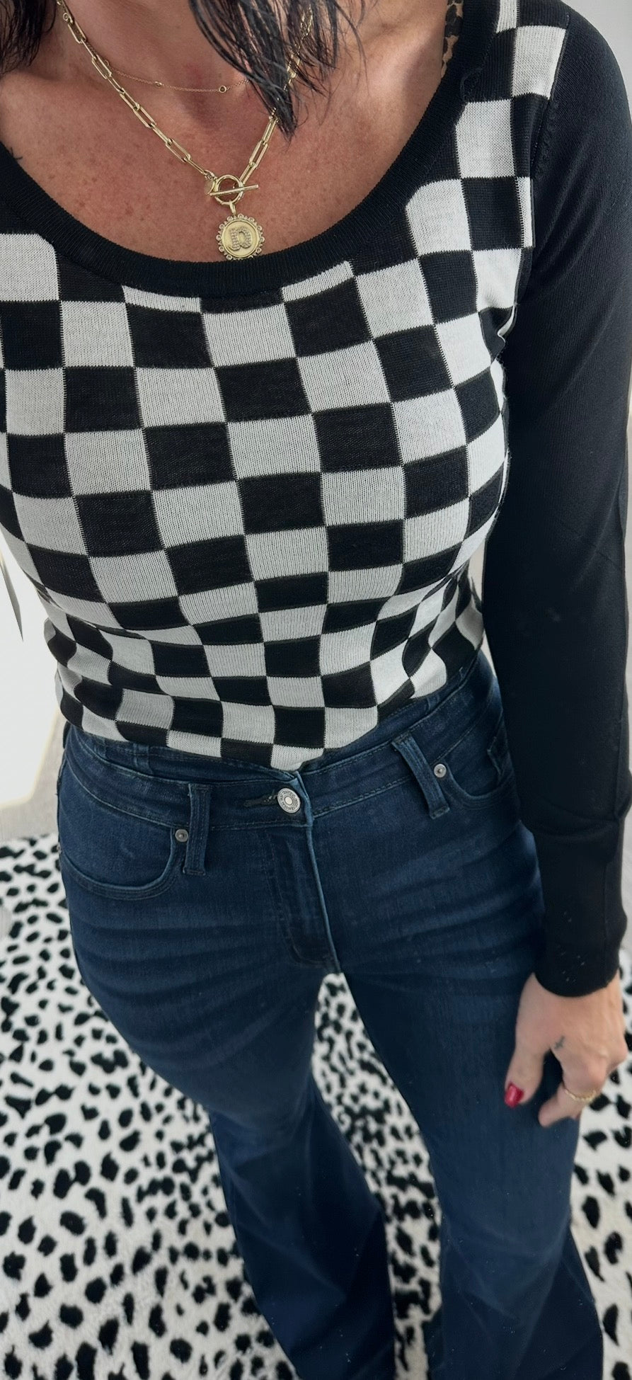 Checkered Light Weight Sweater