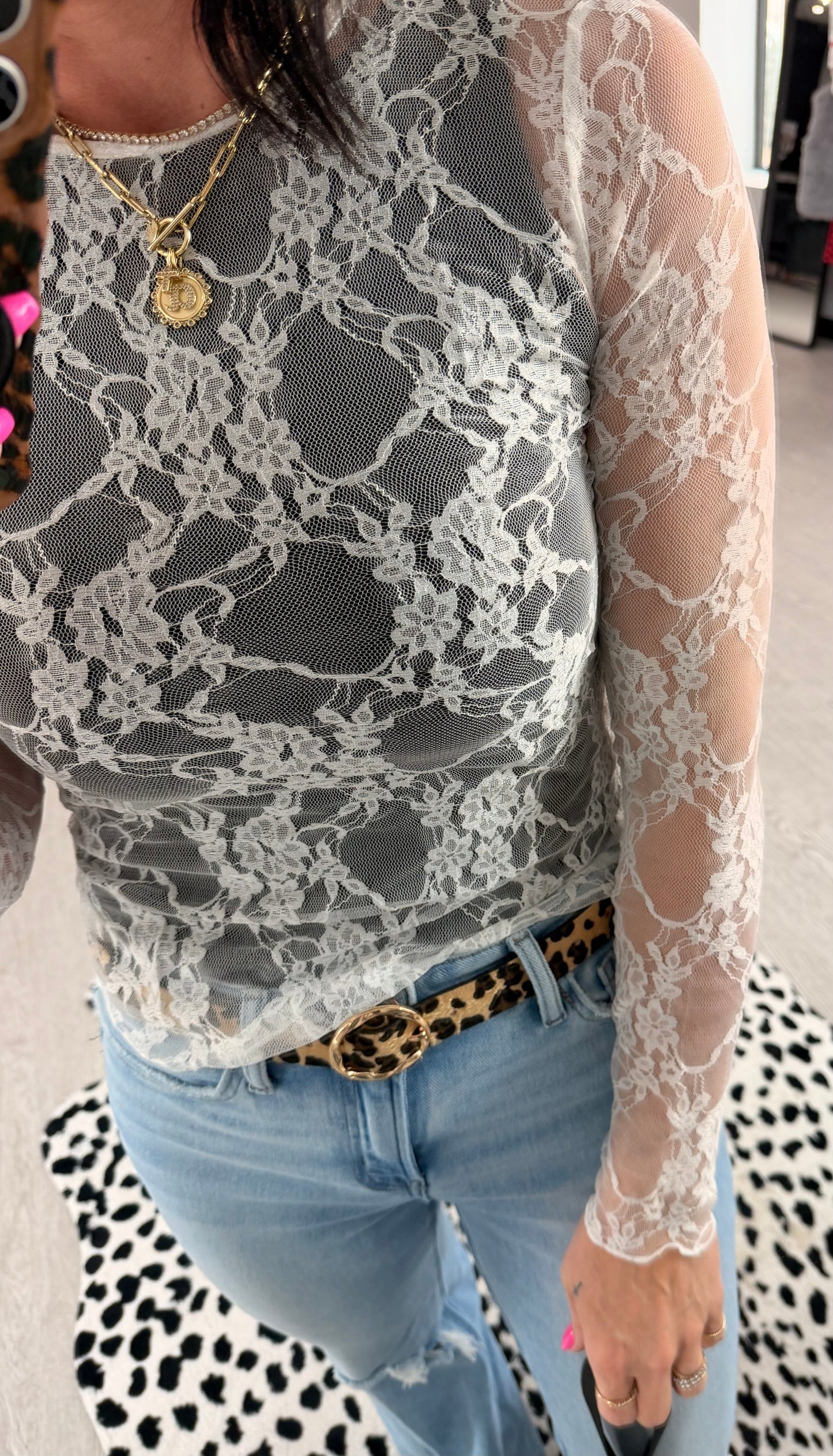 Lace Mesh Tops