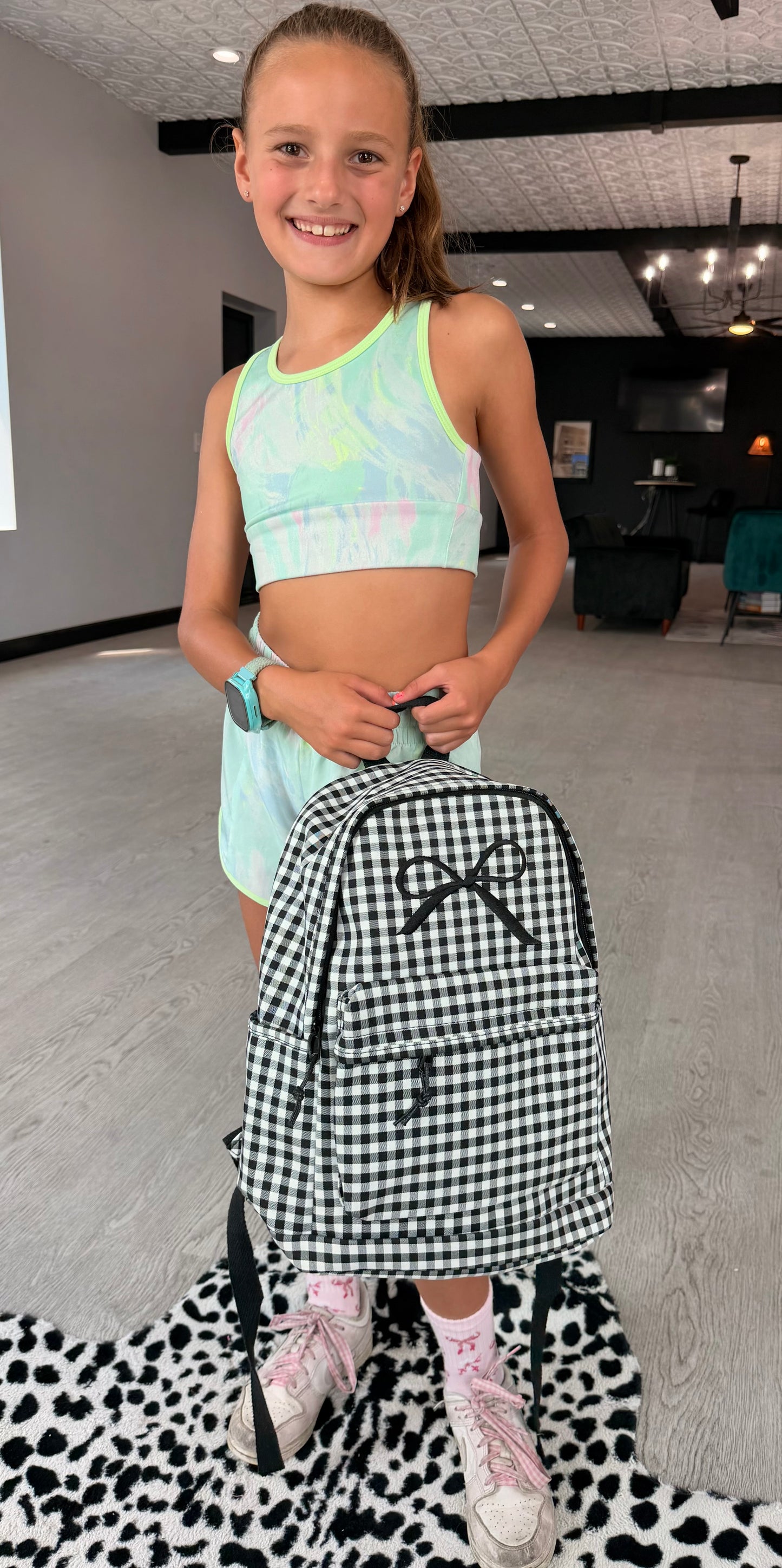 Bow Embroidered Backpack