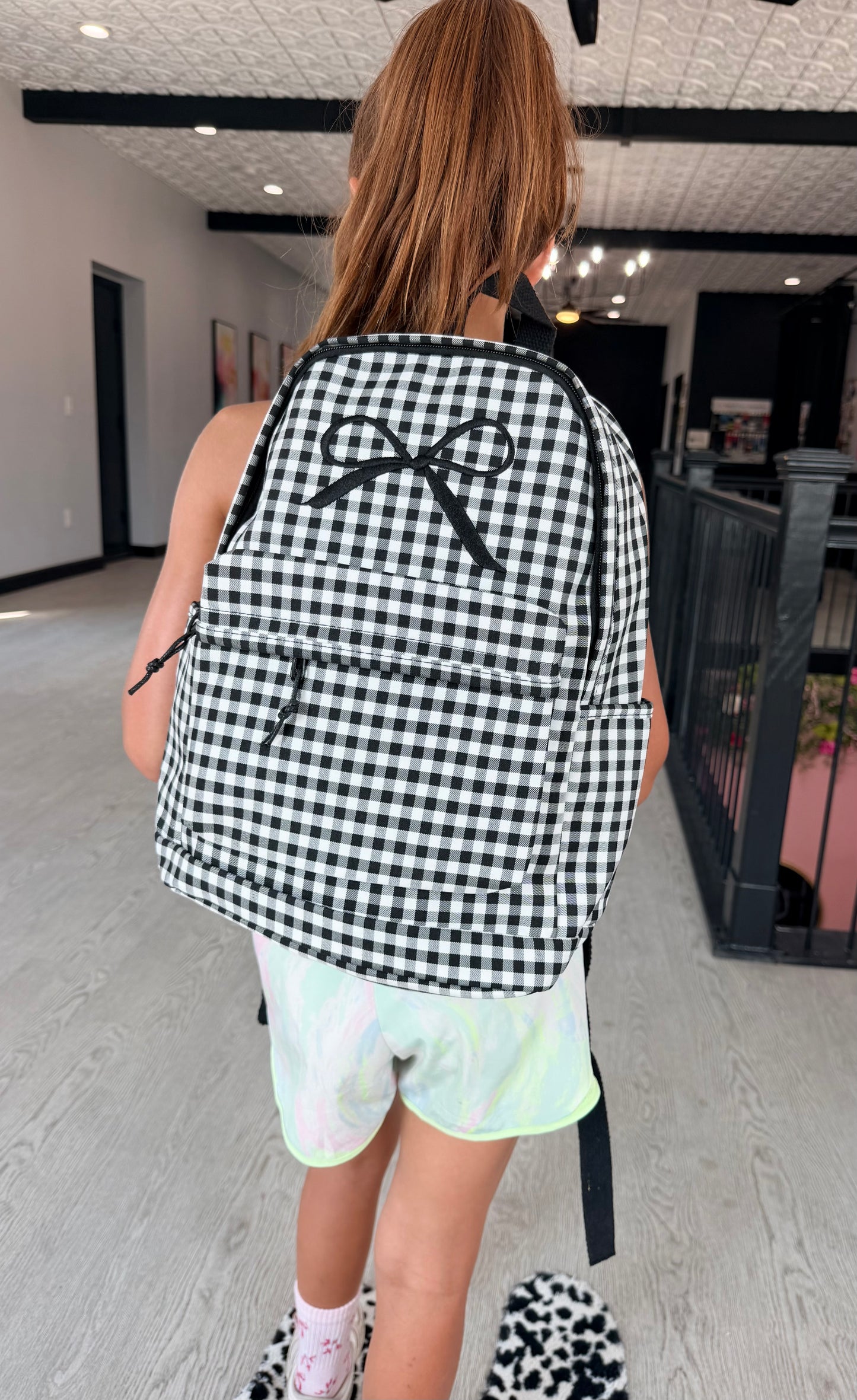 Bow Embroidered Backpack