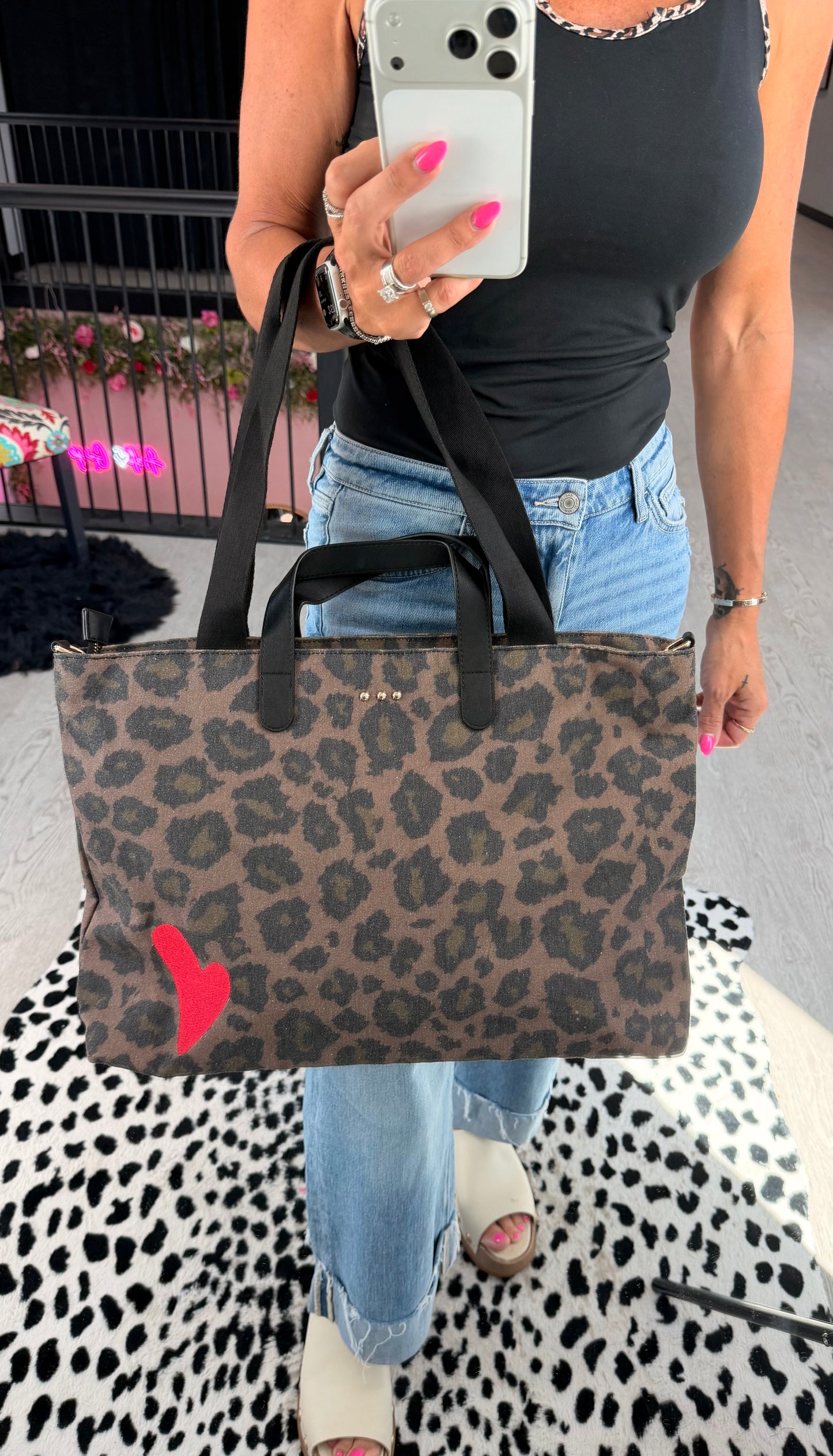 Chelsie Canvas Printed Tote