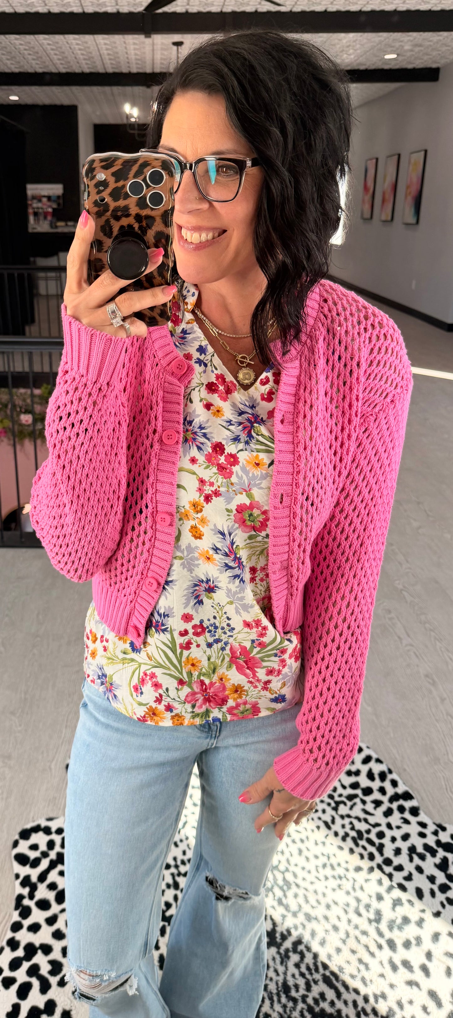 Vibrant Floral Dressy Top