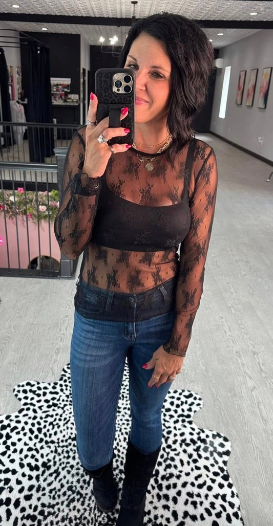 Black Lace Top