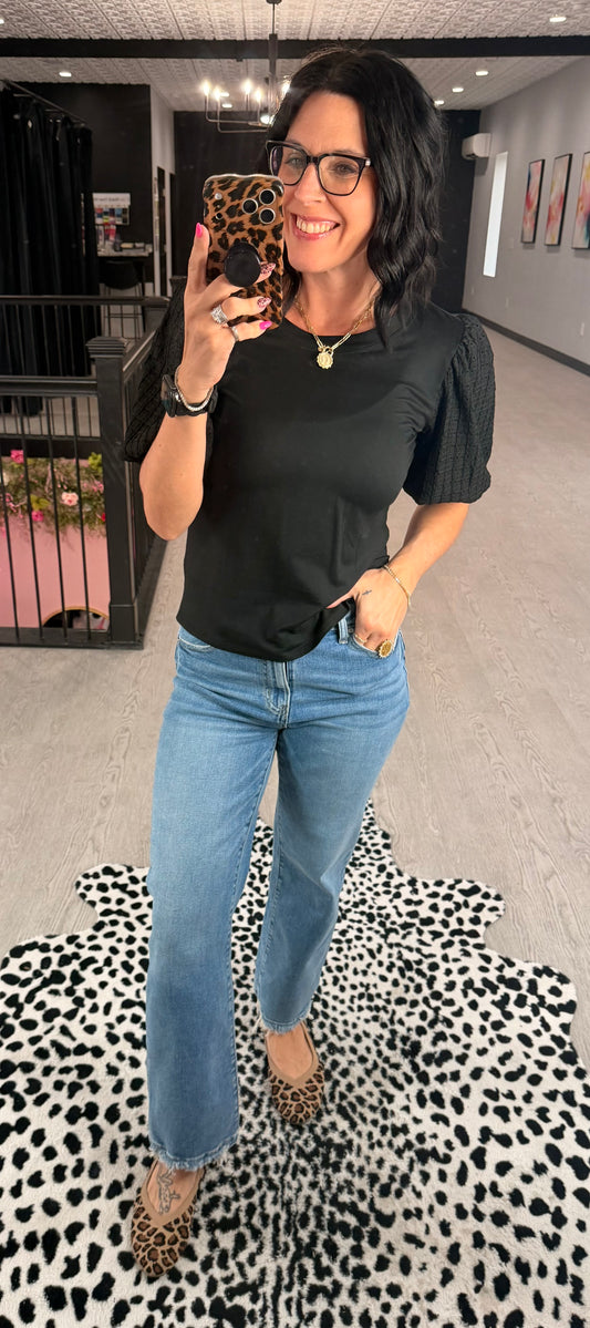 Flirty Sleeve Puff Top