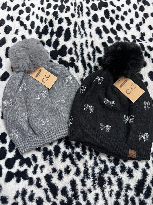 Rhinestone Bow Hats