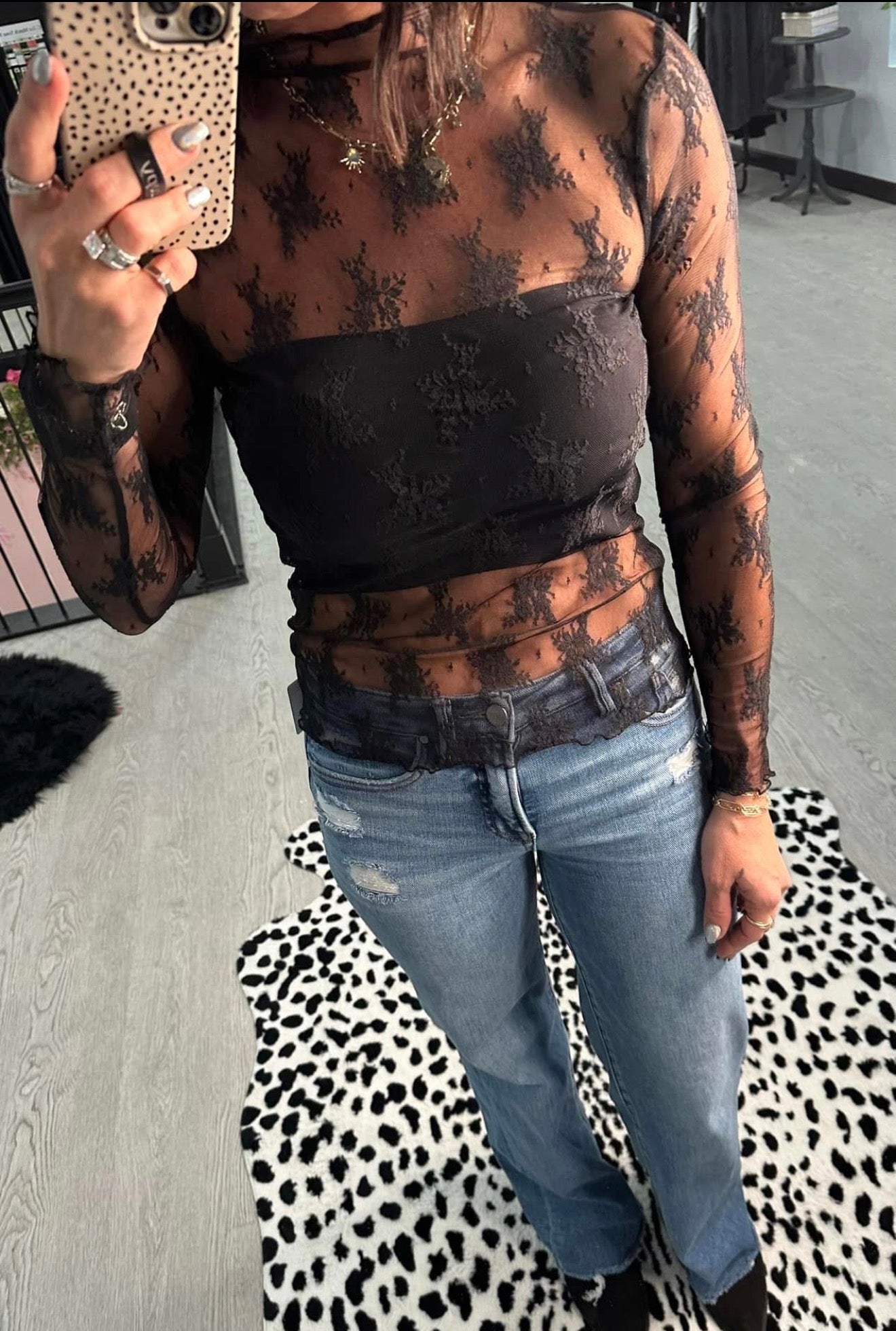 Black Lace Top