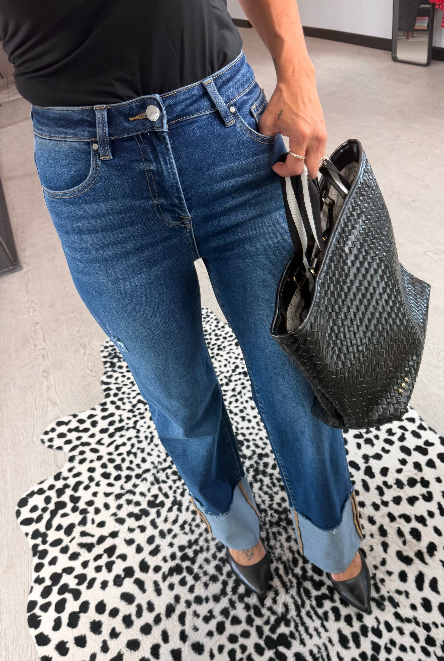RISEN Wide Cuff Jeans