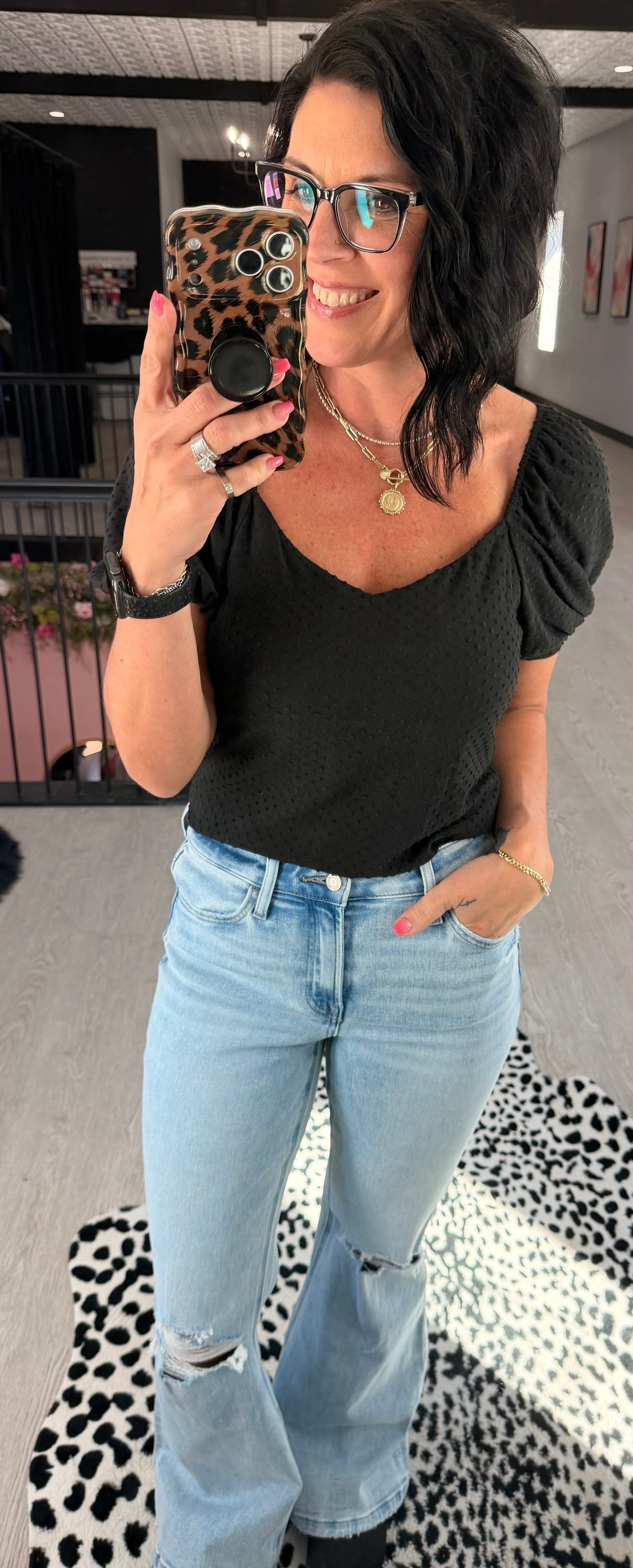 Classy Swiss Dot Top