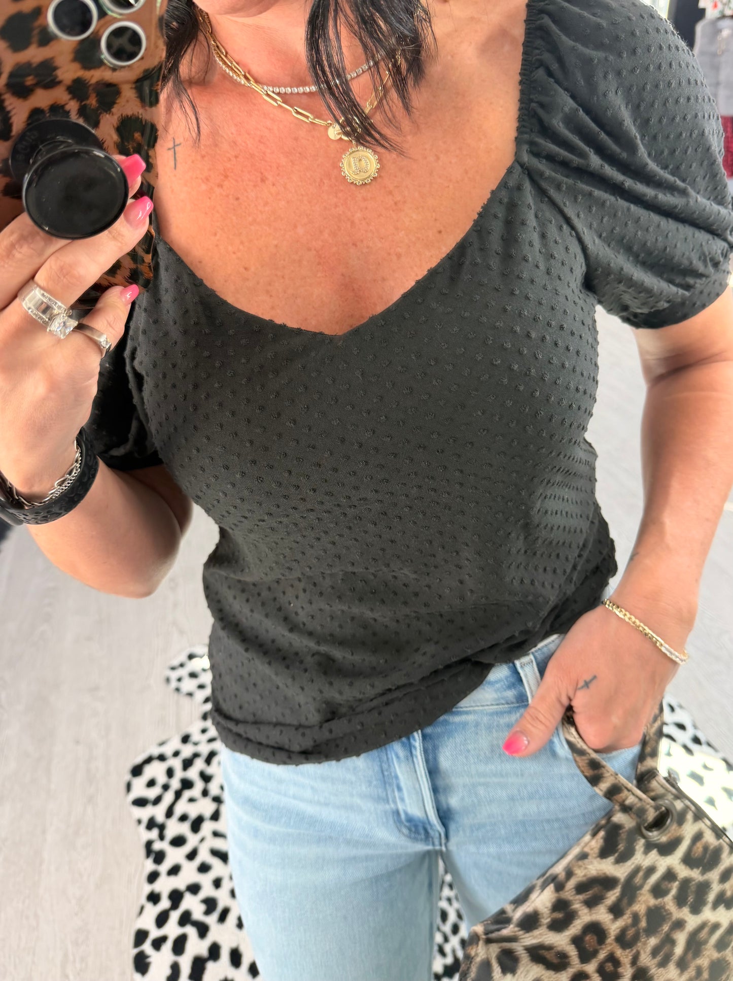 Classy Swiss Dot Top
