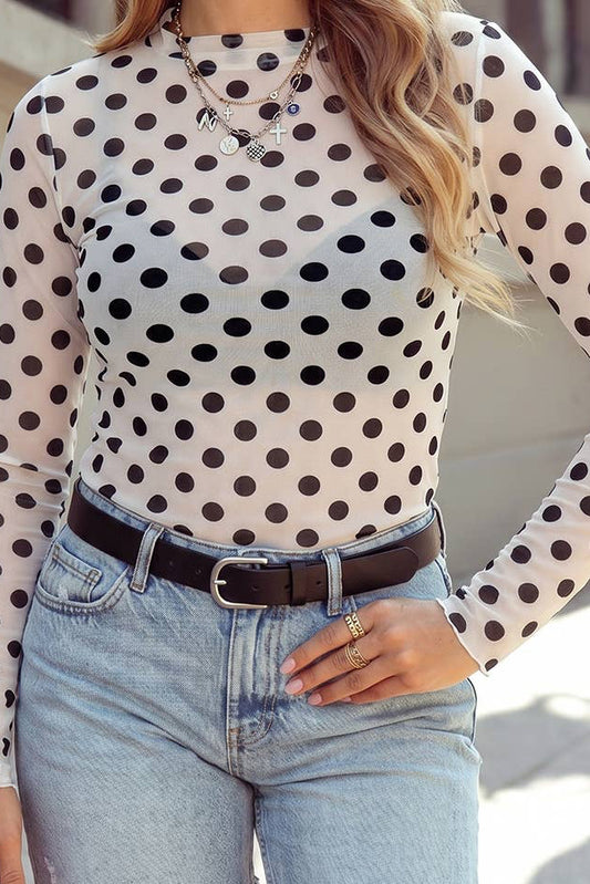 Chic Polka Dot Sheer
