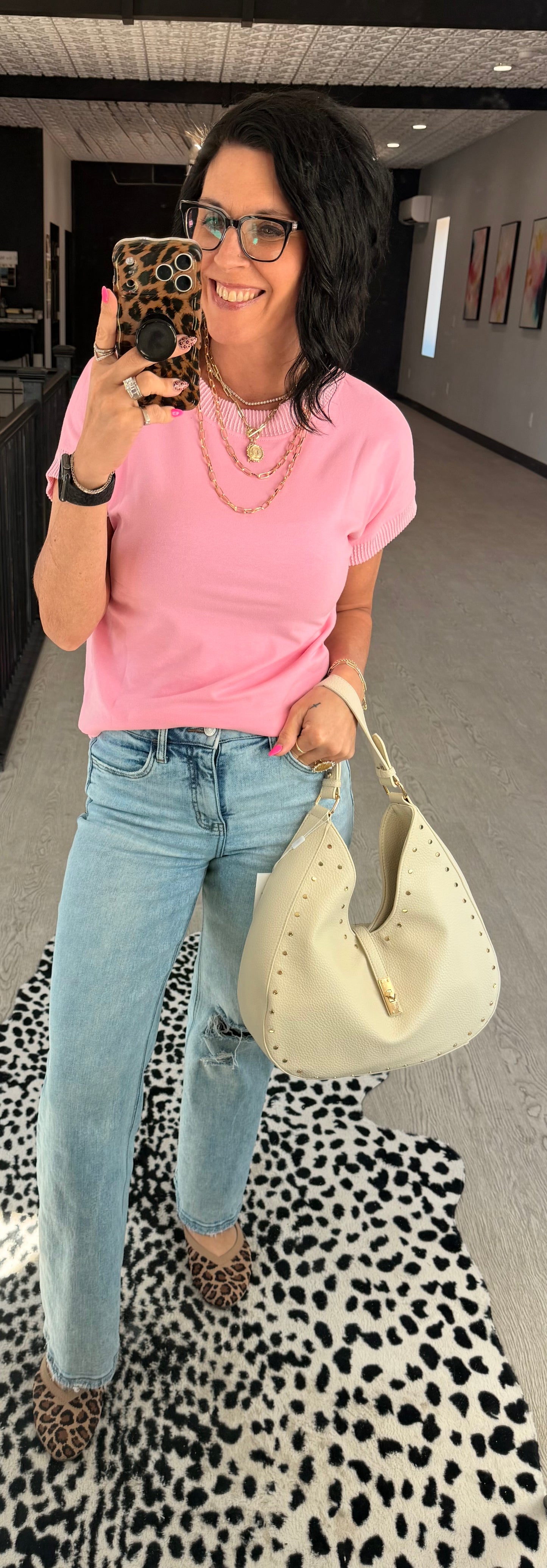 Casual Rib Trim Top