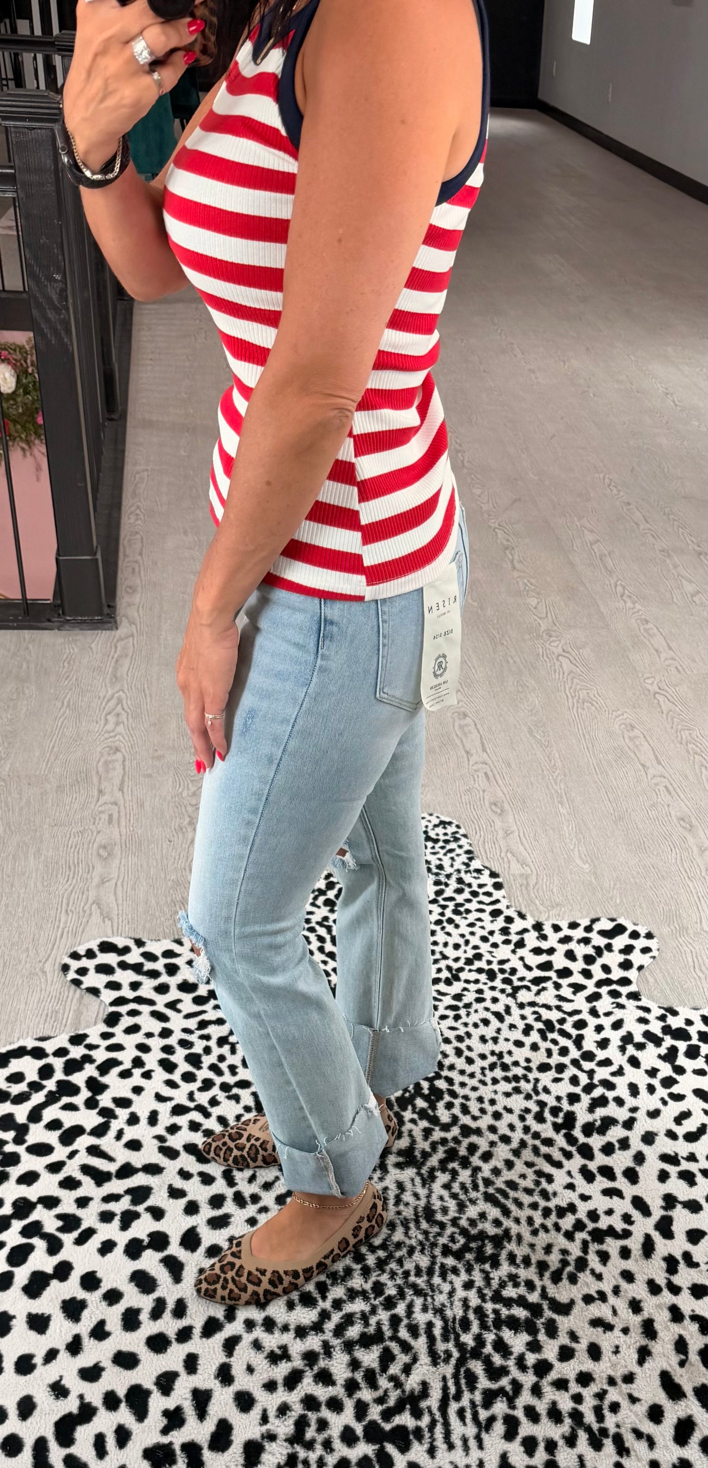 4th Of July Striped Tank