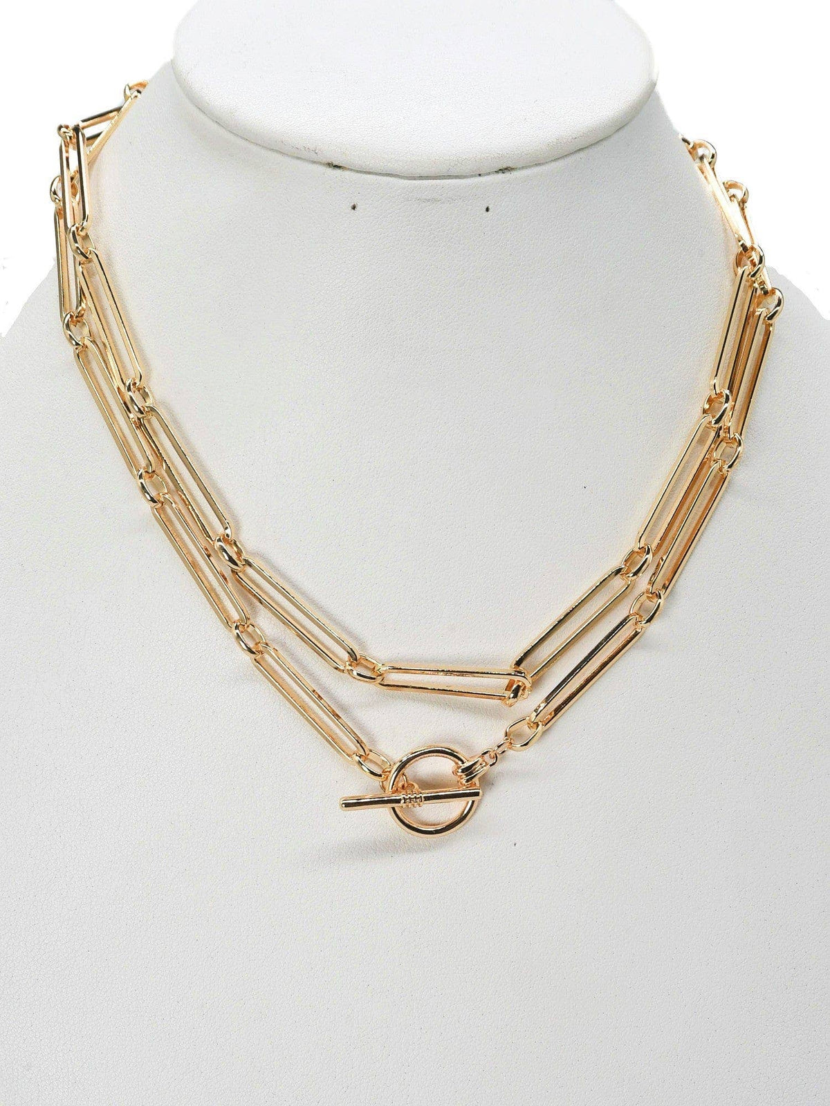 2 Way Oval Chain Toggle Link & Chain Necklace