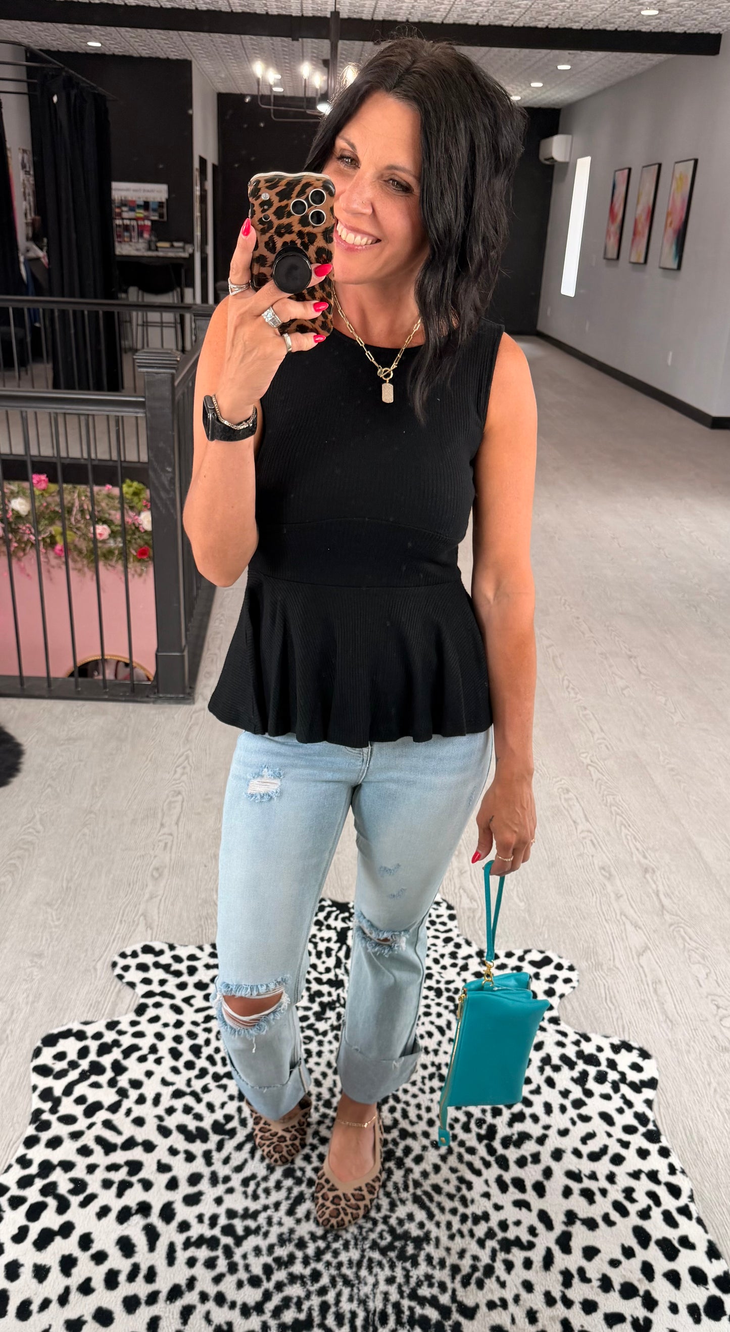 Flirty Peplum Corset Tank