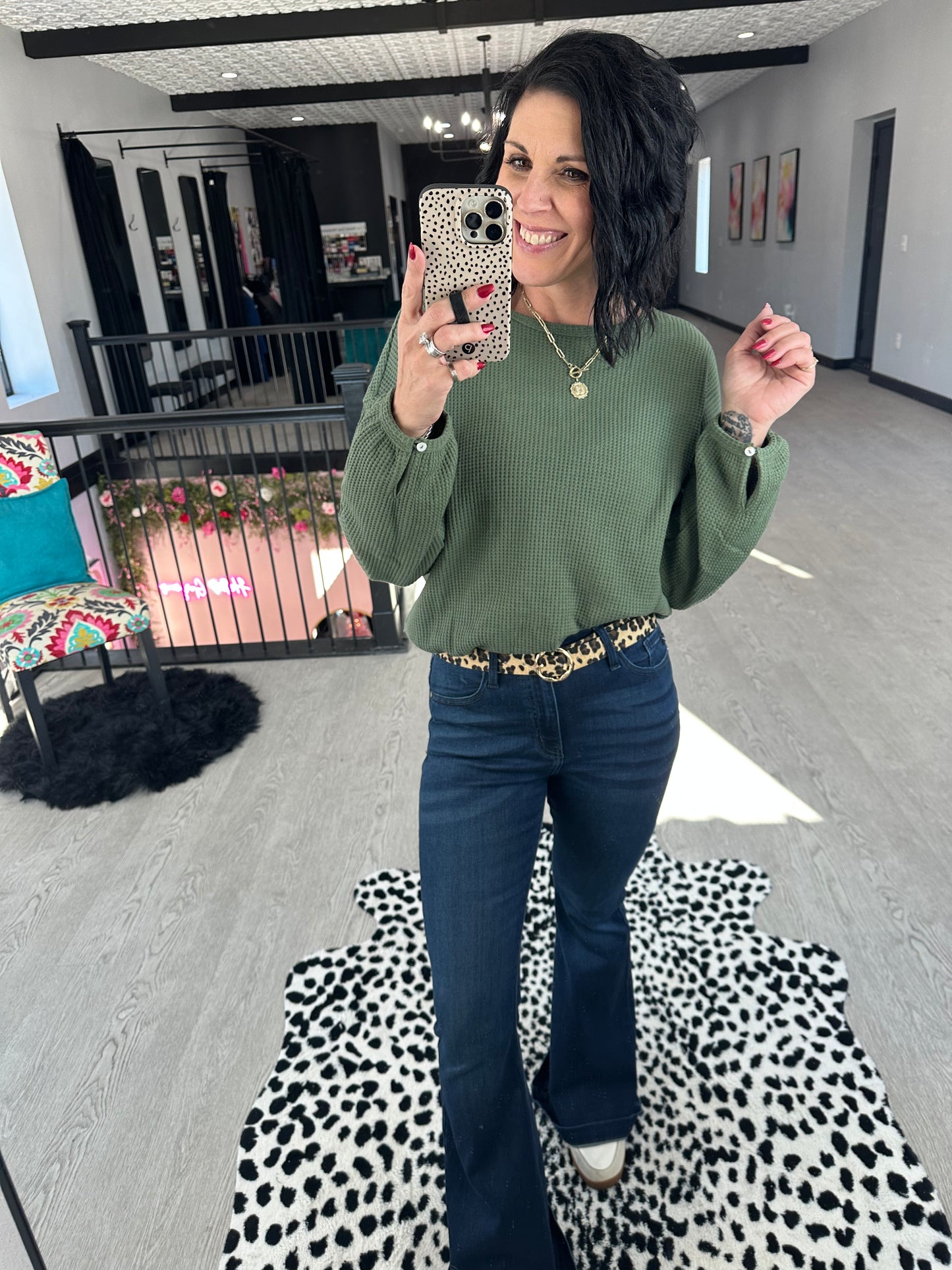 Puff Long Sleeve Bottom Elastic Oversized Top