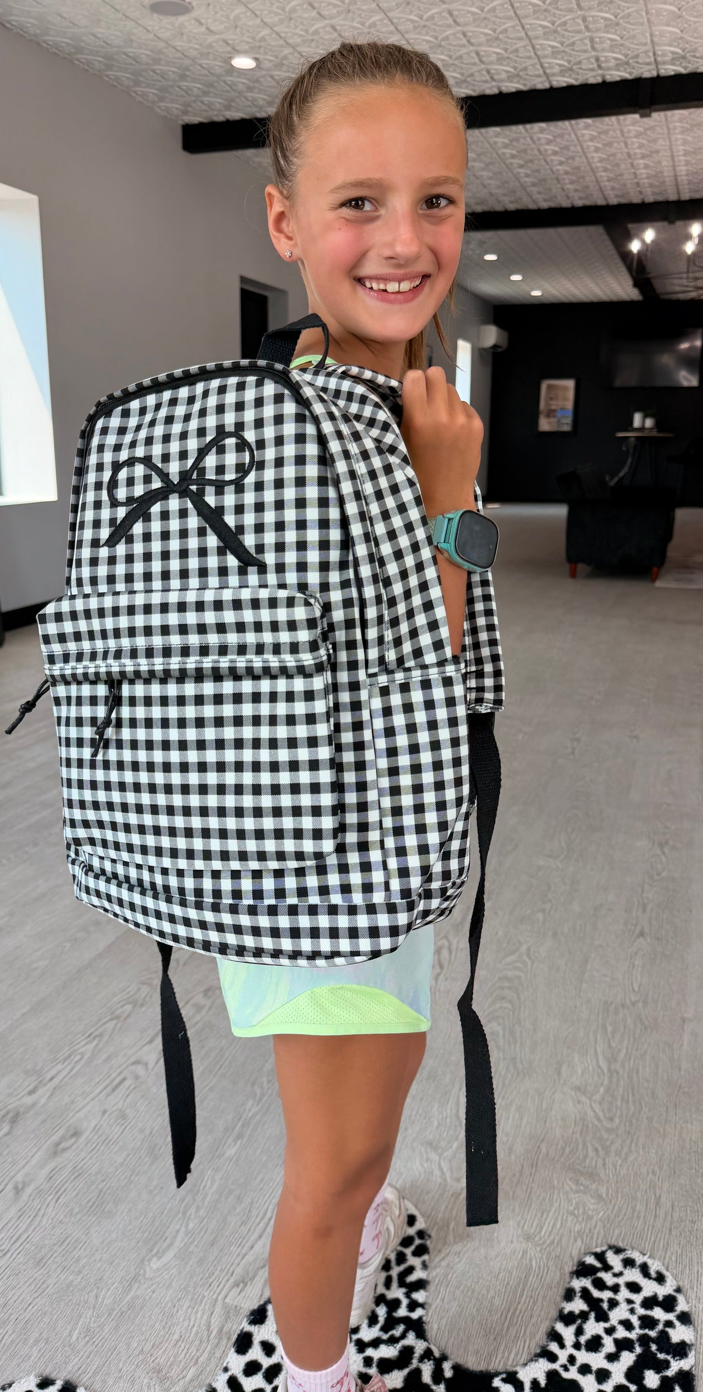 Bow Embroidered Backpack
