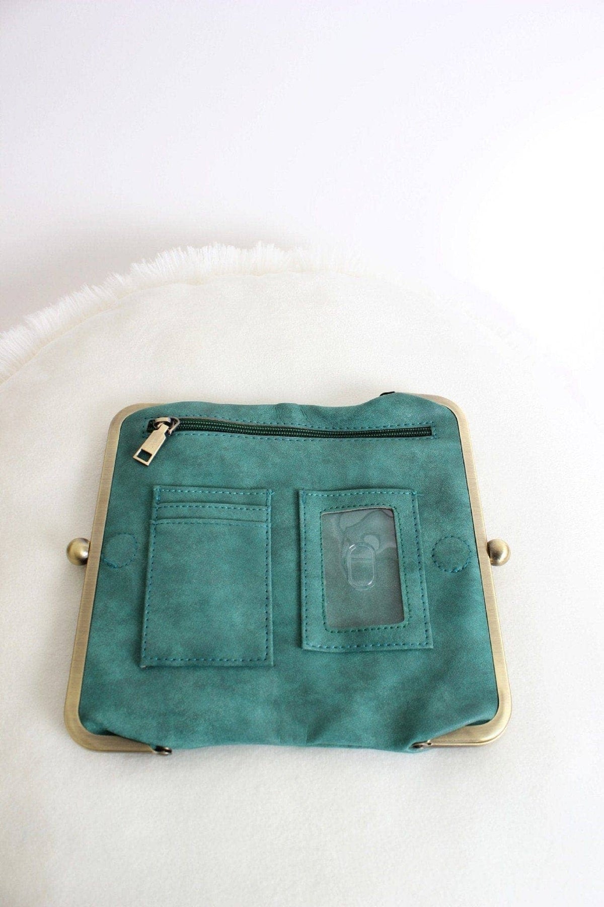 Karen Kiss Lock Clutch Bag