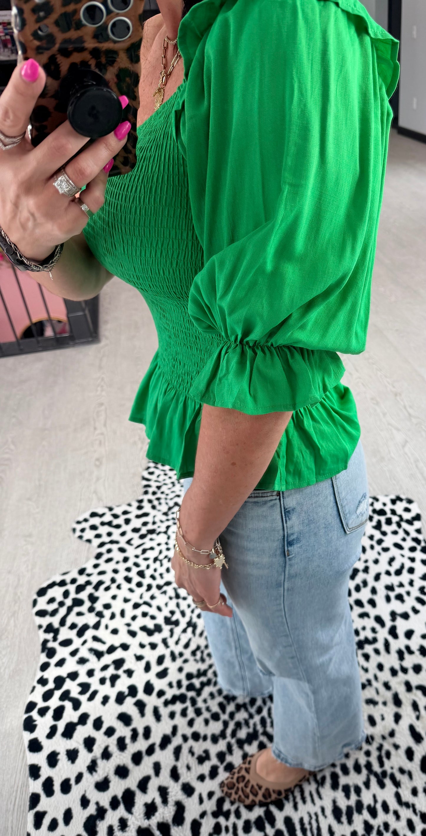 One Shoulder Peplum Blouse