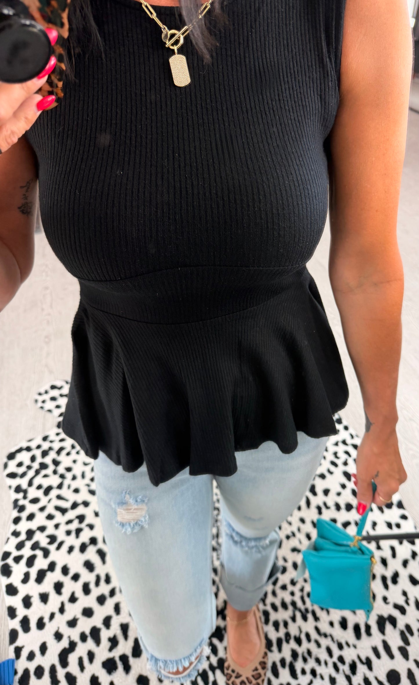 Flirty Peplum Corset Tank