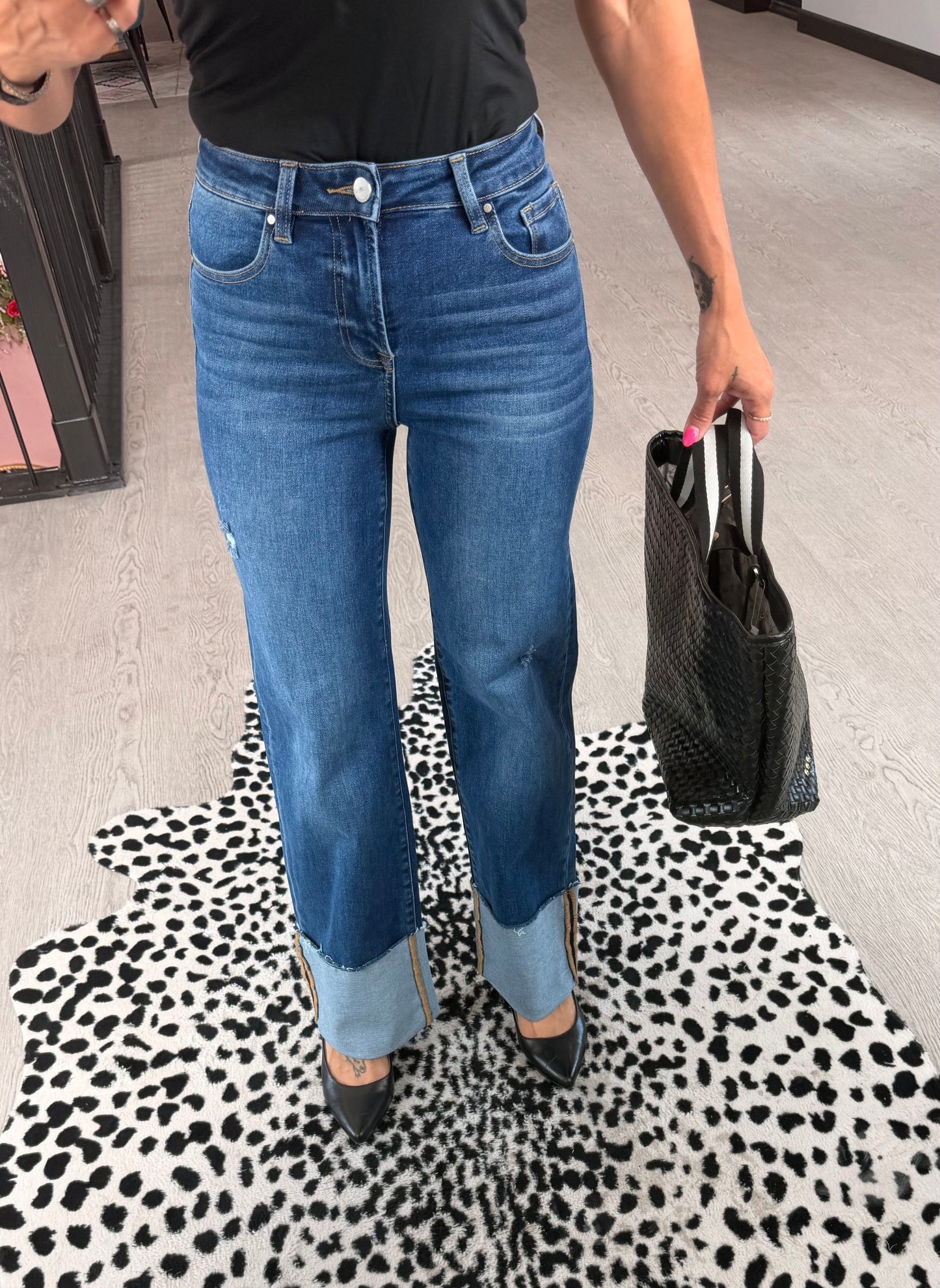 RISEN Wide Cuff Jeans