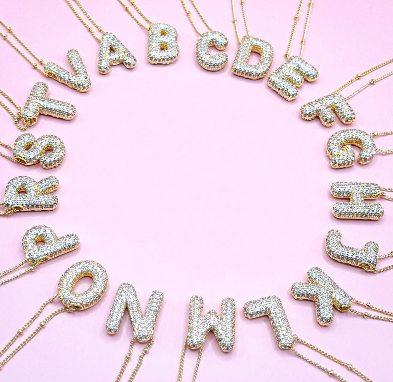 Bling Initial Necklace