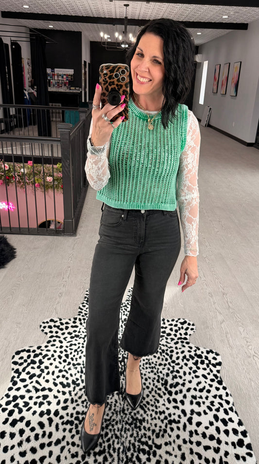 Fishnet Sweater Vest