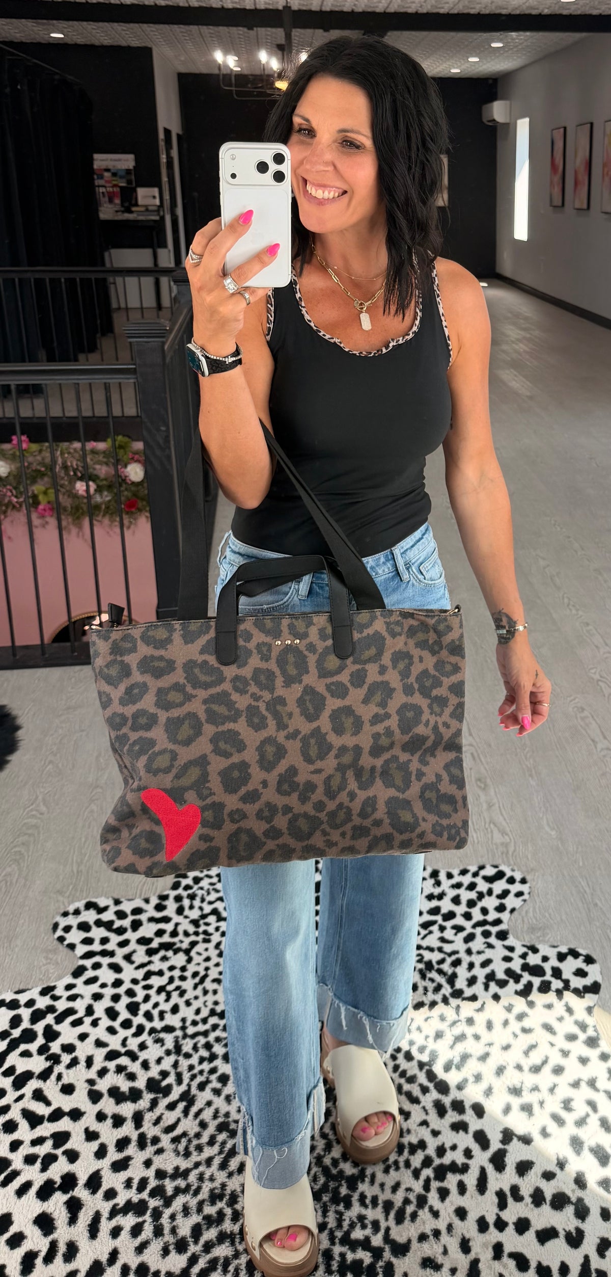 Chelsie Canvas Printed Tote