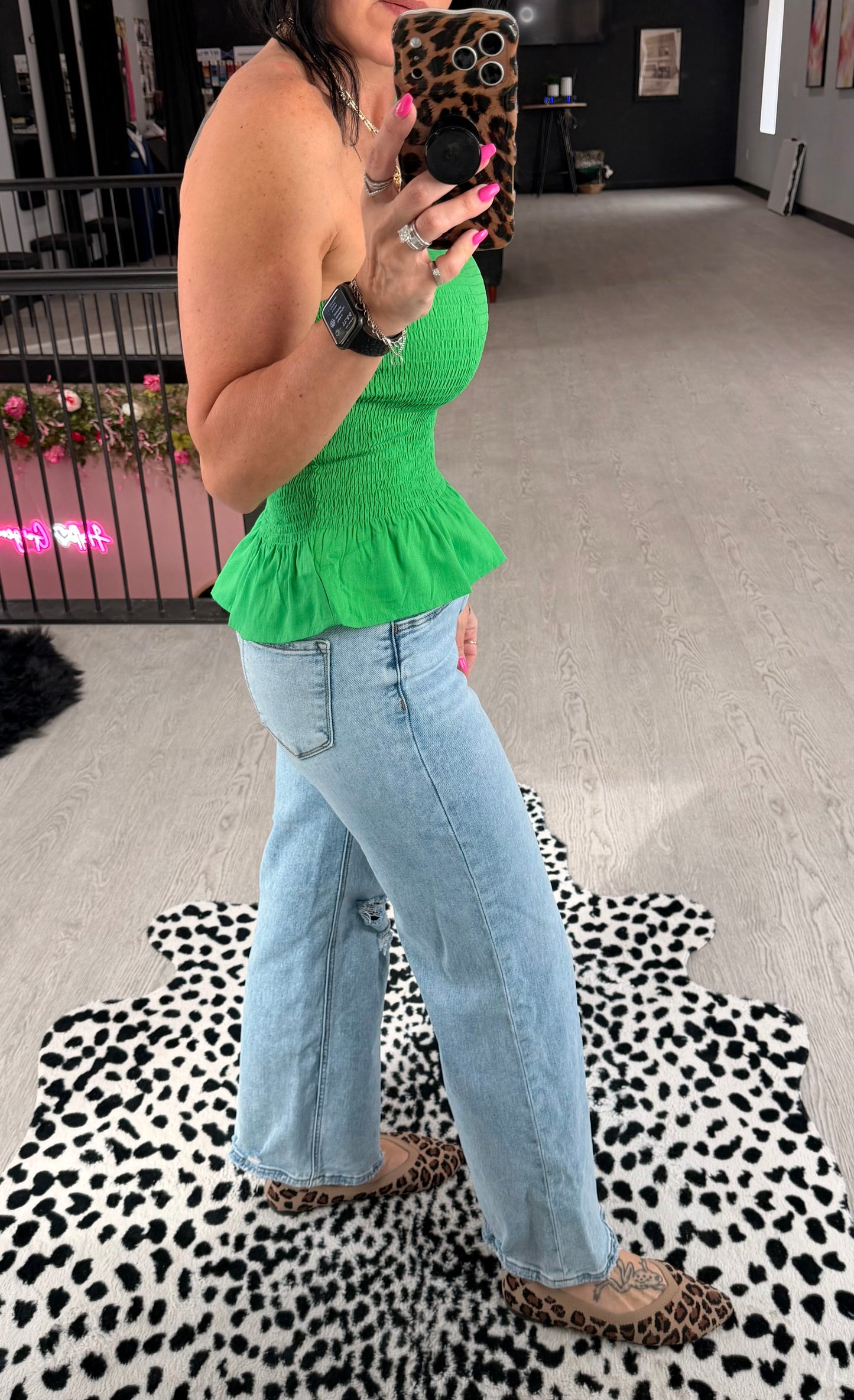 One Shoulder Peplum Blouse