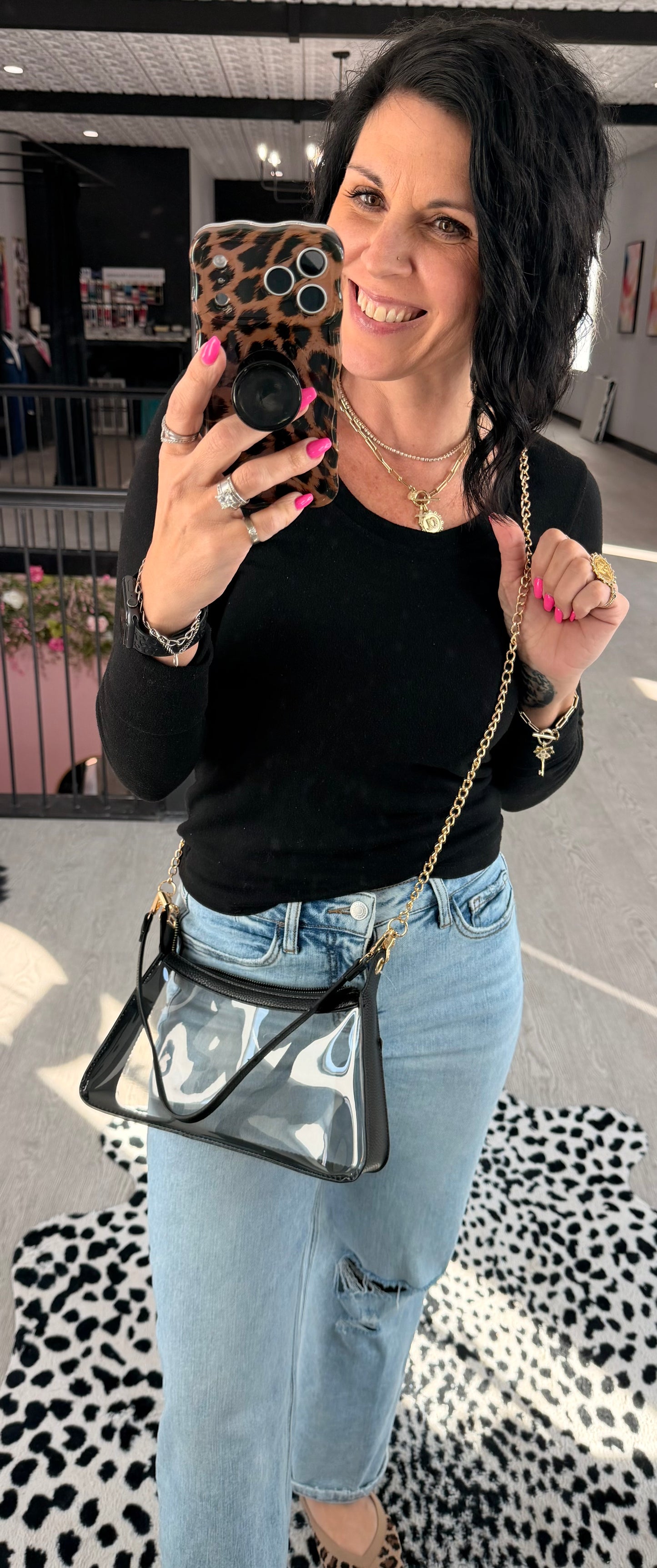 Marilyn Clear Satchel Bag