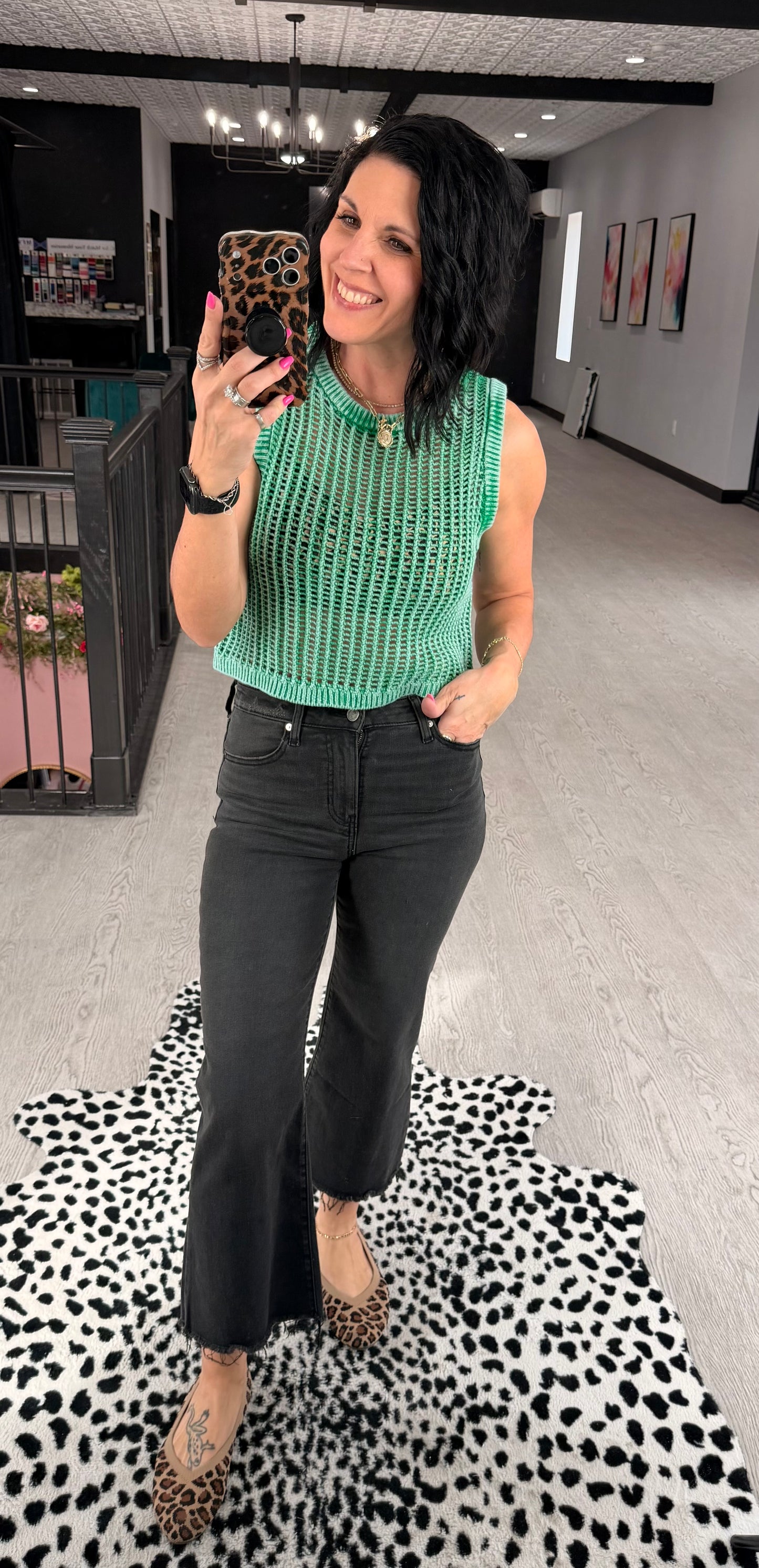 Fishnet Sweater Vest