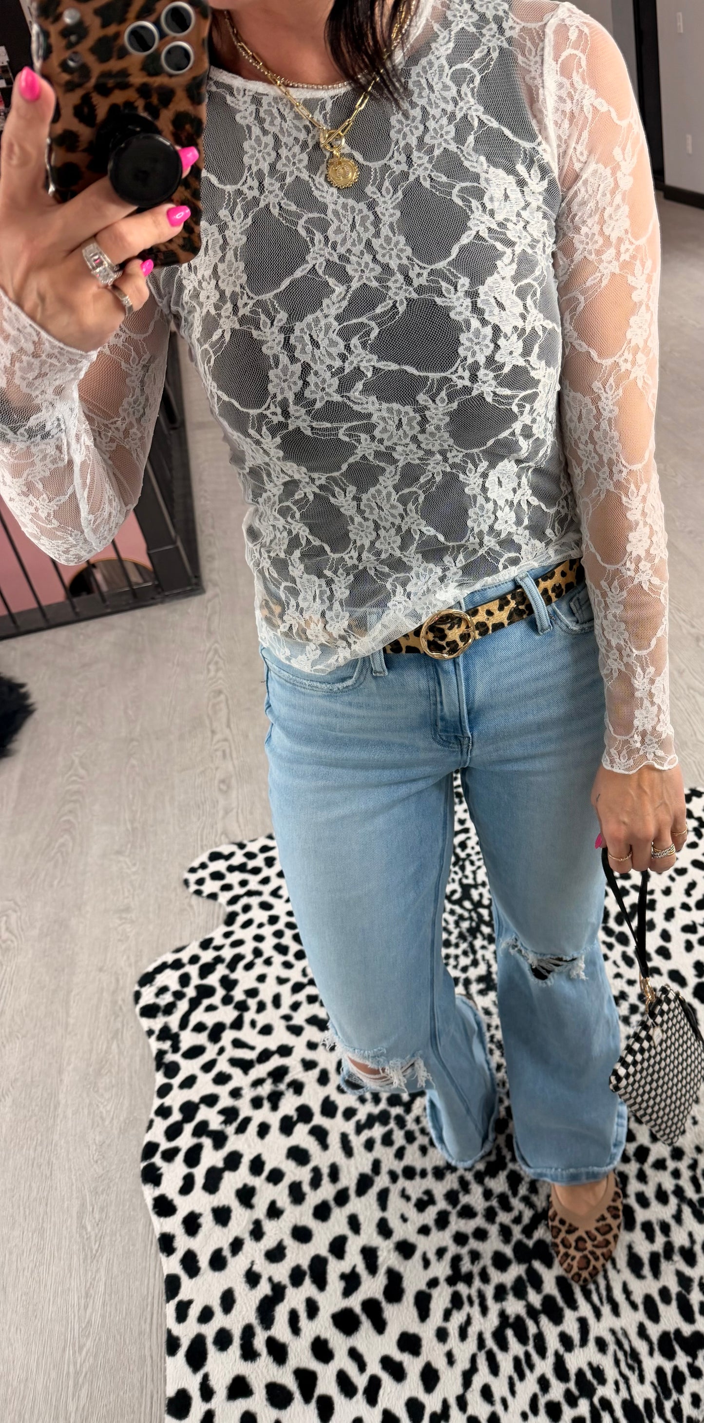 Lace Mesh Tops