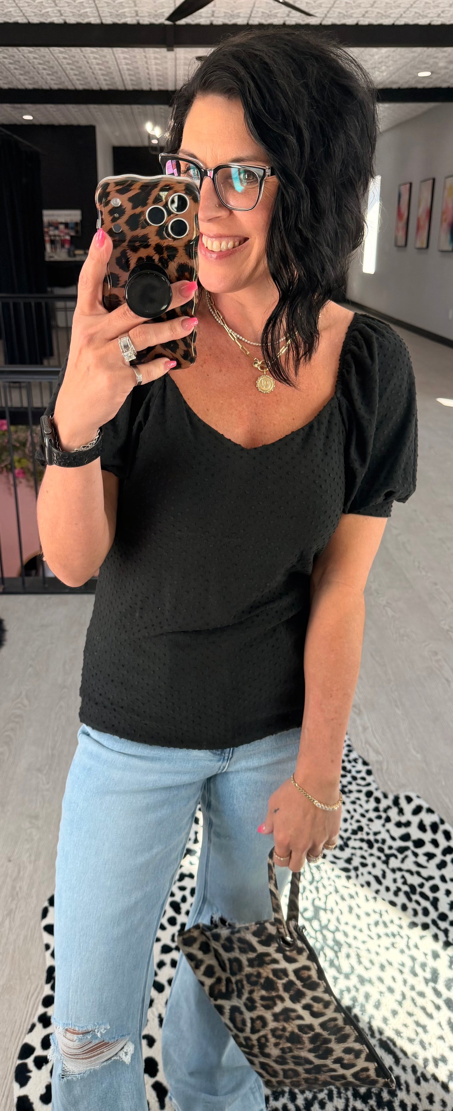 Classy Swiss Dot Top