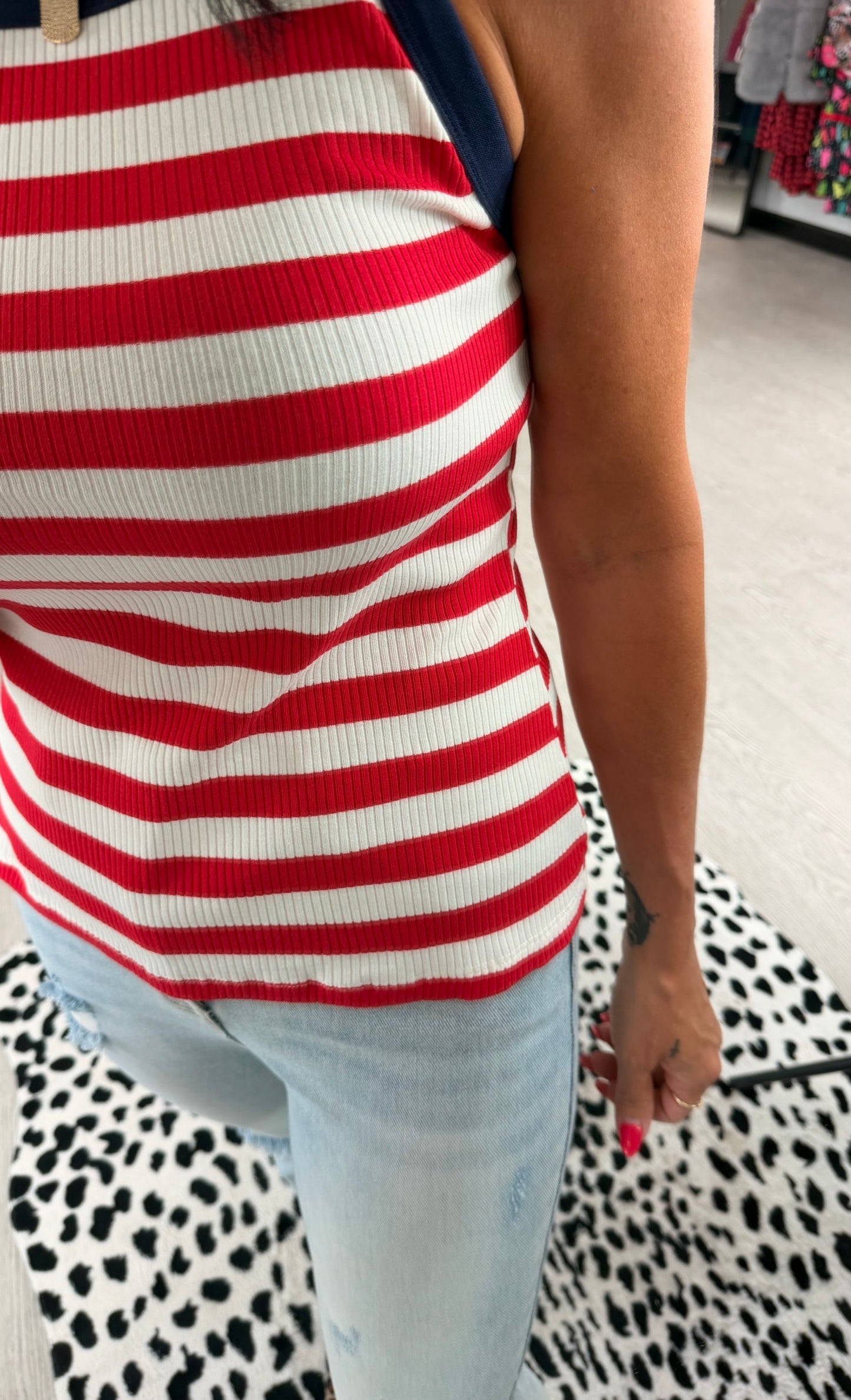 4th Of July Striped Tank