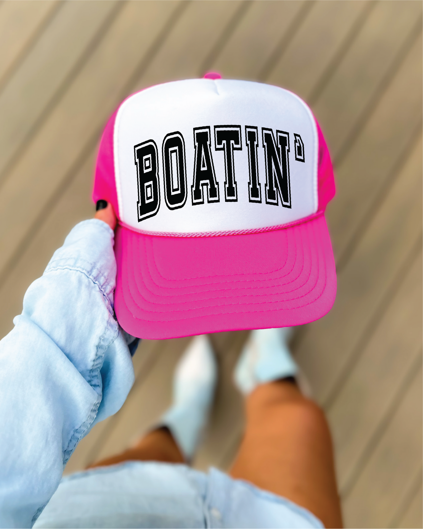 Boatin' Hot Pink Trucker Hat